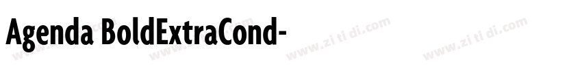 Agenda BoldExtraCond字体转换
